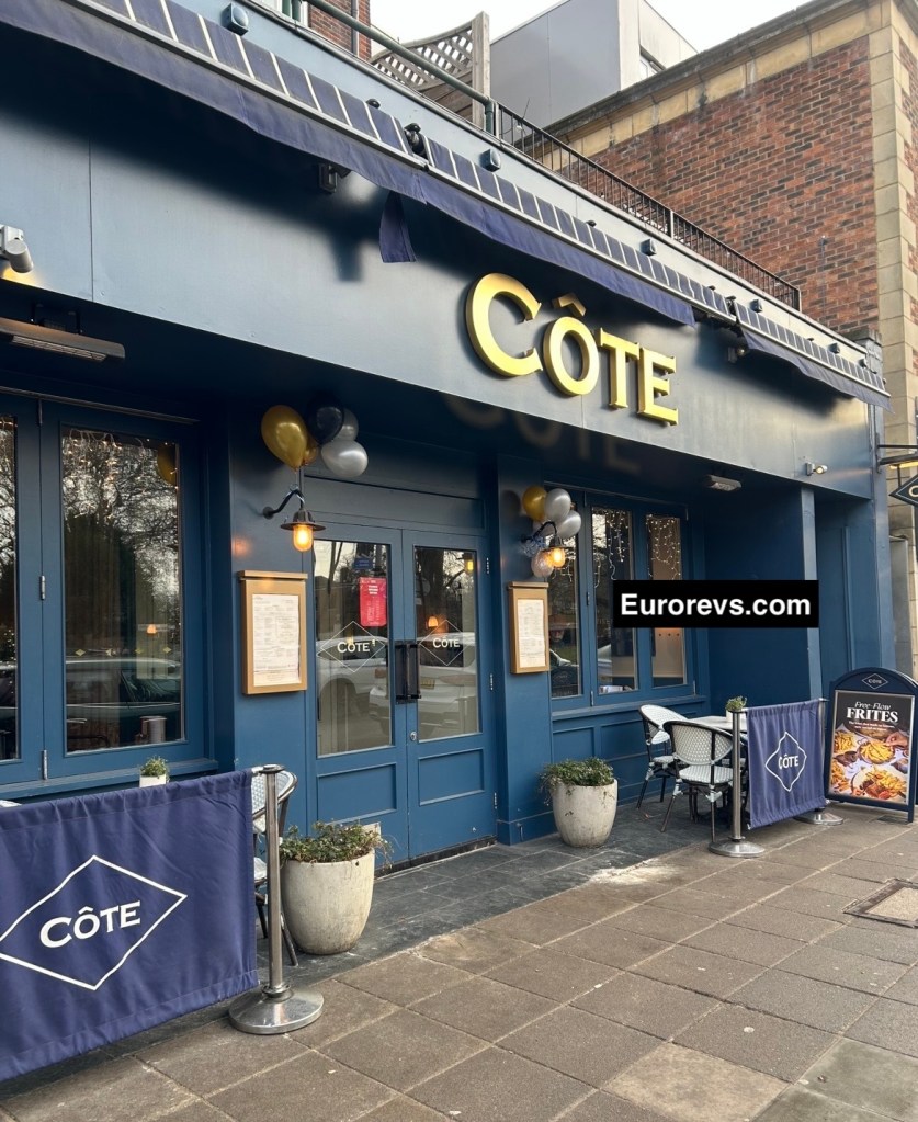 Côte Brasserie on Haven Green, London W5, near Ealing Broadway station