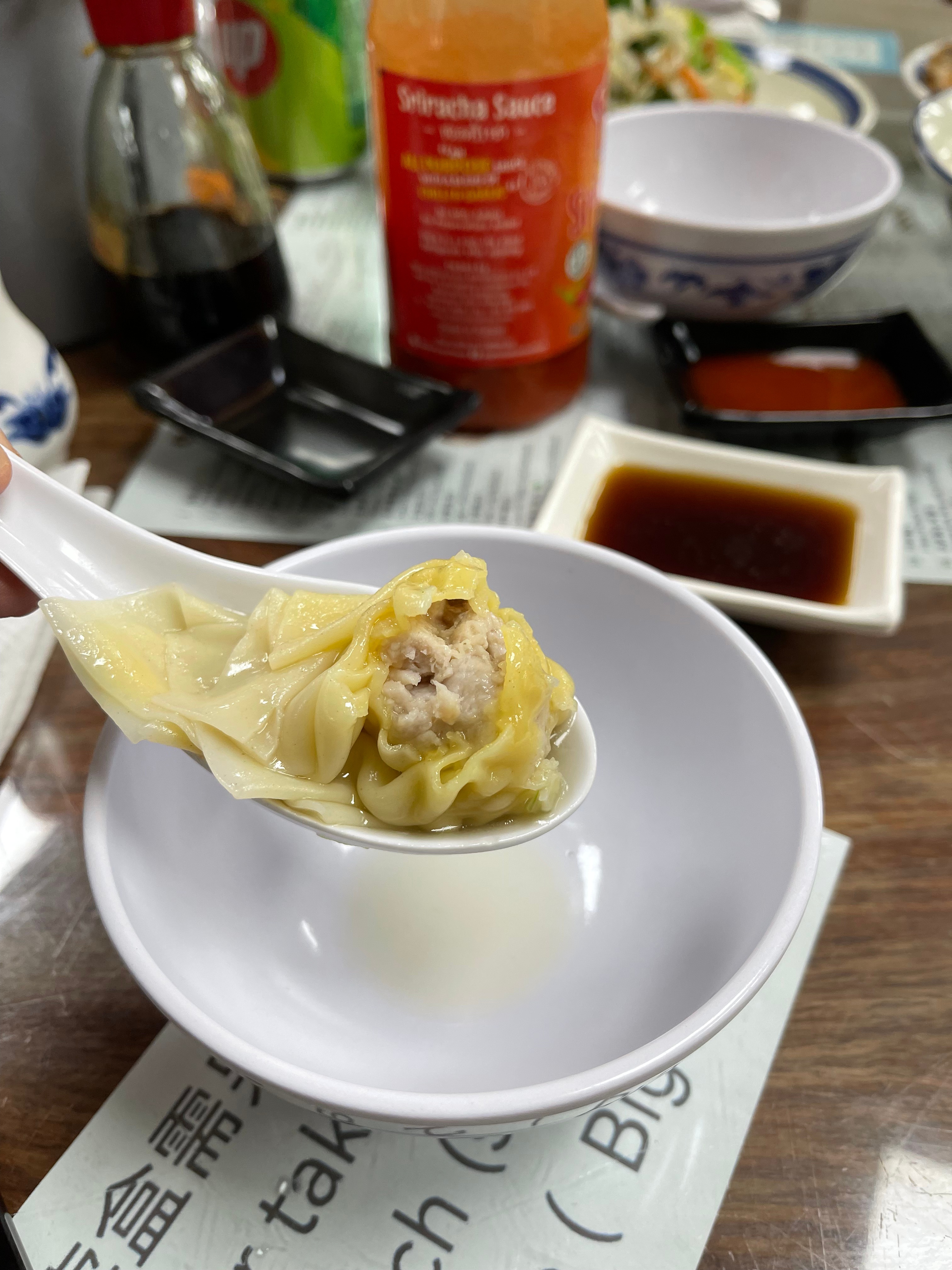 Won ton filling at Hoo Hing London - Seng Canteen